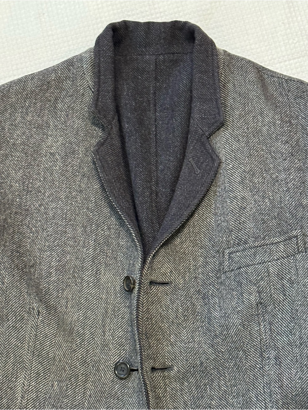 Dolce & Gabbana reversible made in Italy  Men's Gray Herringbone Blazer - Picture 14 of 14